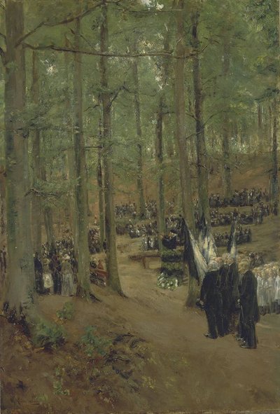 Ceremonia conmemorativa del emperador Federico en Kösen de Max Liebermann